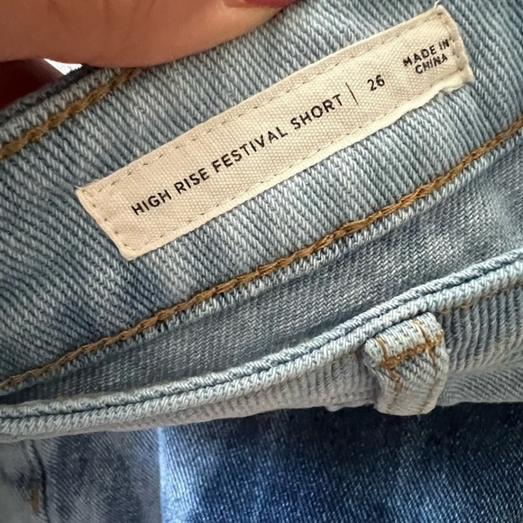 PACSUN High Rise Festival Jean Mini Shorts Size 26 - Picture 3 of 5